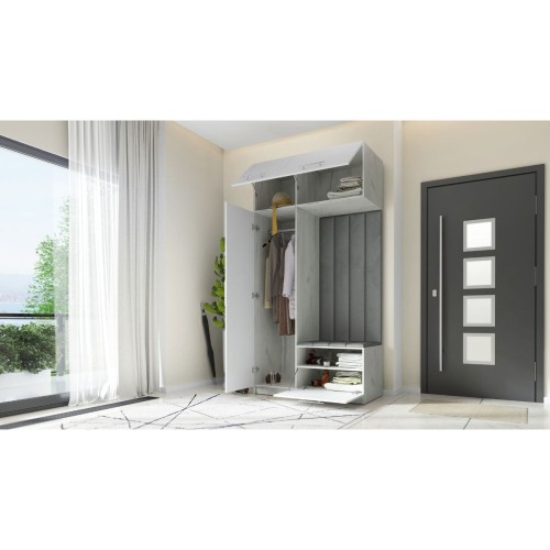 SZAFA NA UBRANIA DO PRZEDPOKOJU GARDEROBA NA KORYTARZ LILO 120 V BIAŁA