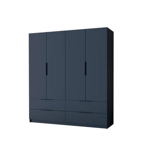 SZAFA GARDEROBA BLUE ŁAMANE DRZWI 4 SZUFLADY