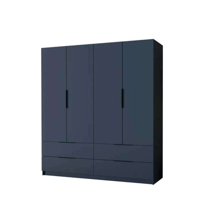 SZAFA GARDEROBA BLUE ŁAMANE DRZWI 4 SZUFLADY