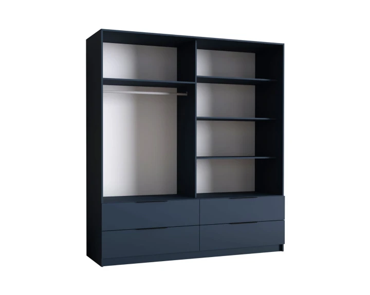 SZAFA GARDEROBA BLUE ŁAMANE DRZWI 4 SZUFLADY