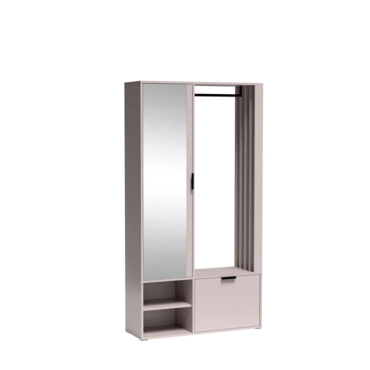 SZAFA GARDEROBA DO PRZEDPOKOJU Z LUSTREM 3 KOLORY LAMELE PÓŁKI 100CM