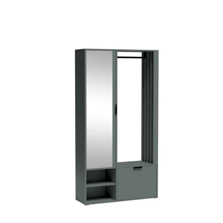 SZAFA GARDEROBA DO PRZEDPOKOJU Z LUSTREM 3 KOLORY LAMELE PÓŁKI 100CM