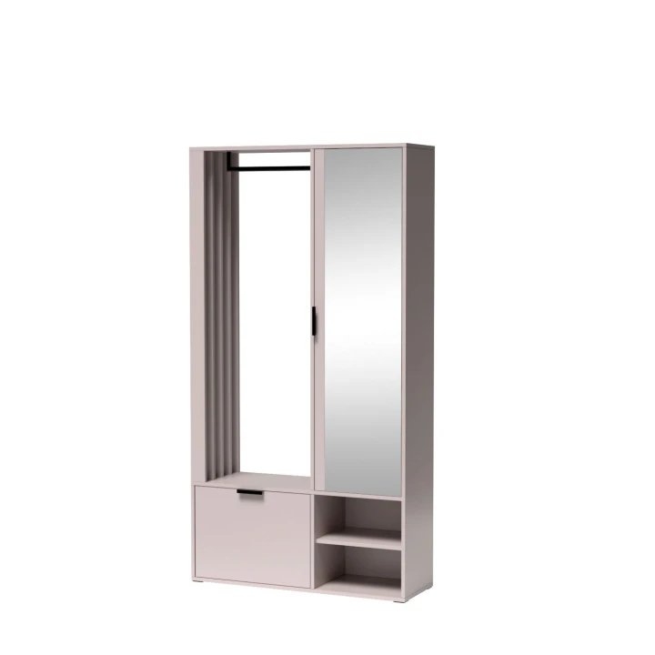 SZAFA GARDEROBA DO PRZEDPOKOJU Z LUSTREM 3 KOLORY LAMELE PÓŁKI 100CM