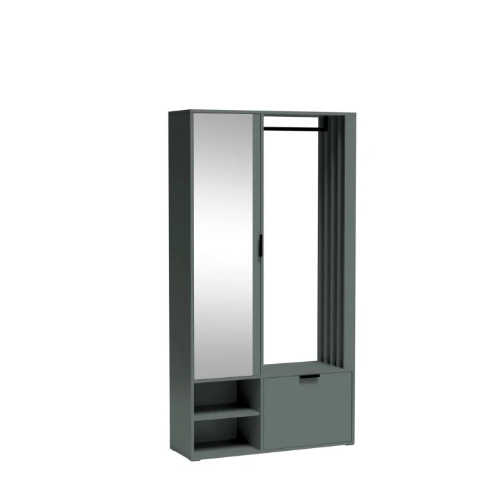 SZAFA GARDEROBA DO PRZEDPOKOJU Z LUSTREM 3 KOLORY LAMELE PÓŁKI 100CM