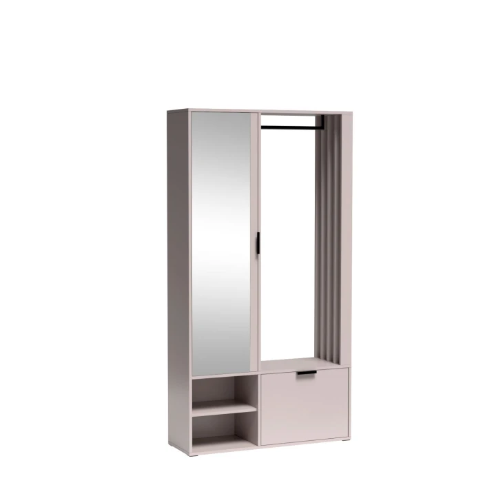 SZAFA GARDEROBA DO PRZEDPOKOJU Z LUSTREM 3 KOLORY LAMELE PÓŁKI 100CM