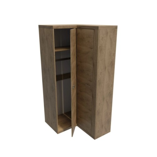 SZAFA GARDEROBA NAROŻNA DWUDRZWIOWA DRĄŻEK BOHO